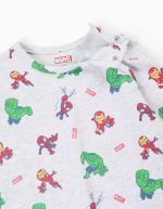 Grenouillère gris clair en jersey pour bébé garçon – Image 3