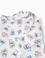 Grenouillère en coton blanc à motif Stitch pour nouveau-né et bébé fille. – Image 3