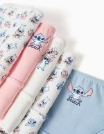 Lot de 5 culottes en coton à motifs Stitch pour filles, multicolores – Image 3