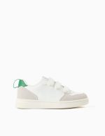 Baskets ZY Move à scratch pour enfants, blanc/gris/vert