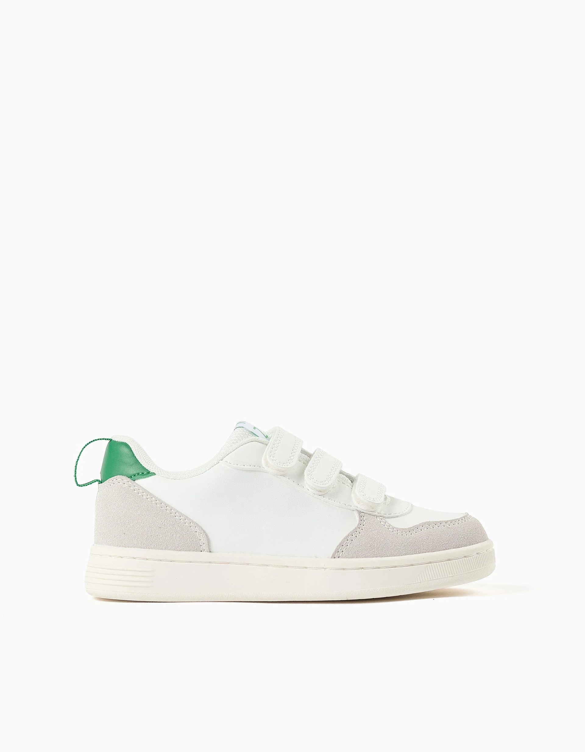 31083258041-0 Baskets ZY Move à scratch pour enfants, blanc/gris/vert – Image 1
