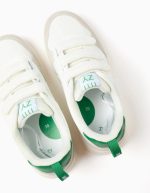 Baskets ZY Move à scratch pour enfants, blanc/gris/vert – Image 3