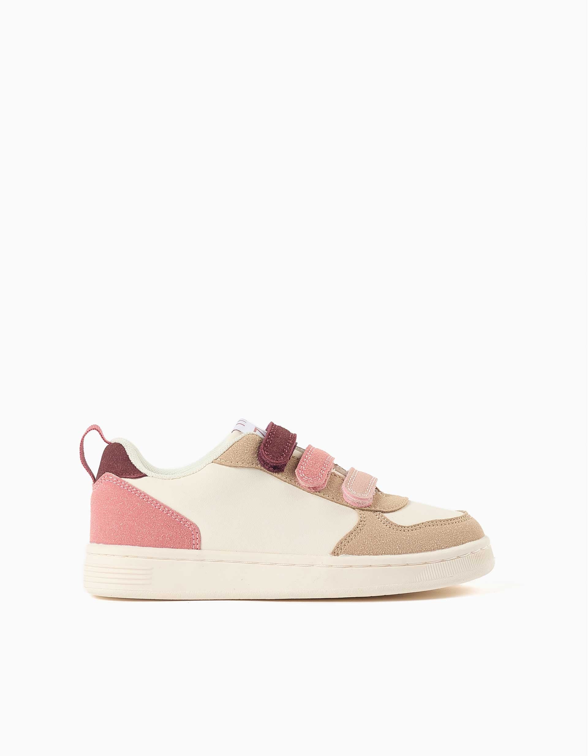31083459038-0 Baskets ZY Move bicolores pour filles, rose/bordeaux/beige – Image 1