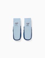 Chaussons-chaussons à semelle antidérapante et à motifs pour bébés et petites filles, bleus