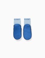 Chaussons-chaussons à semelle antidérapante et à motifs pour bébés et petites filles, bleus – Image 2