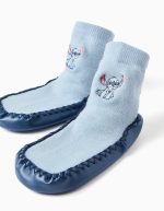 Chaussons-chaussons à semelle antidérapante et à motifs pour bébés et petites filles, bleus – Image 3