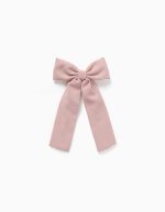 Barrette à long nœud pour bébés et petites filles, rose clair