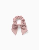 Chouchou à nœud pour bébés et petites filles, rose clair