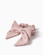 Chouchou à nœud pour bébés et petites filles, rose clair – Image 2