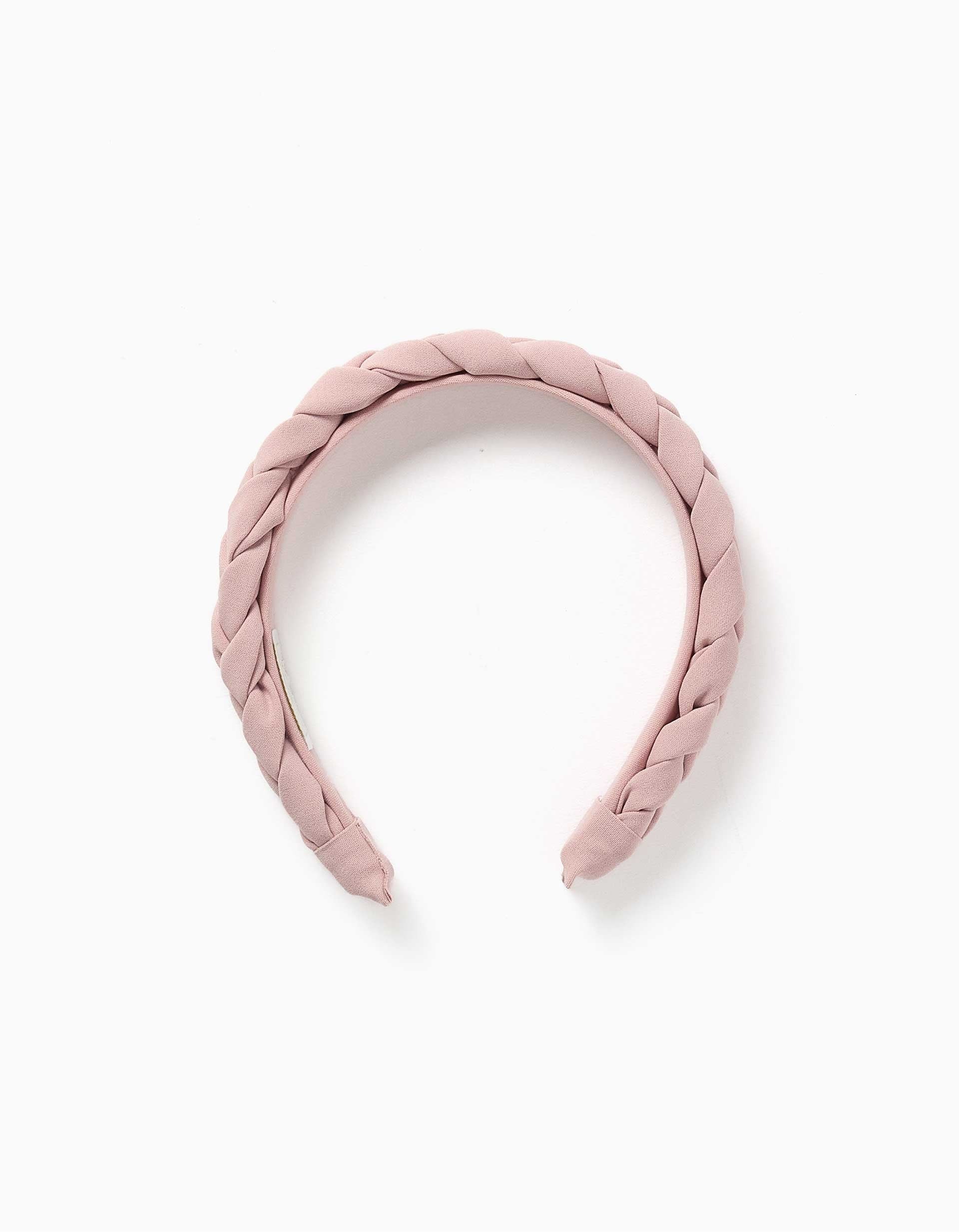 31083624030-0 Bandeau tressé pour filles, rose clair – Image 1