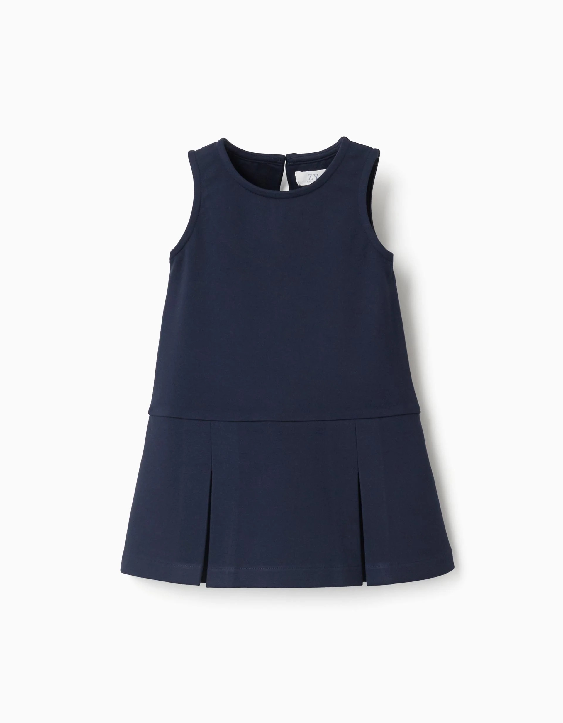 31083724006-0 Robe sans manches Roma en maille pour bébé fille, bleu marine – Image 1