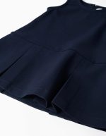 Robe sans manches Roma en maille pour bébé fille, bleu marine – Image 3