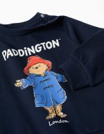 Sweat-shirt en coton bleu marine à imprimé Paddington pour bébé garçon – Image 3