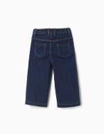 Jean à jambes larges avec boutons-pression sur le devant pour bébé fille, bleu foncé – Image 2