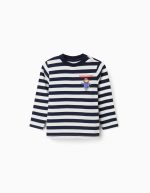 T-shirt rayé à manches longues avec Paddington pour bébé garçon, blanc/bleu