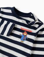 T-shirt rayé à manches longues avec Paddington pour bébé garçon, blanc/bleu – Image 3