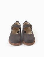 Chaussures Mary Jane à détails perforés pour bébés filles, marron foncé – Image 2