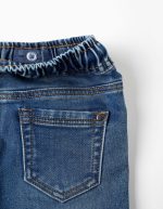 Jean à enfiler avec cordon de serrage pour bébé garçon, bleu – Image 3
