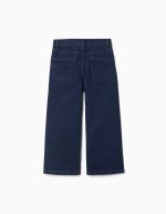 Pantalon en jean coupe droite à 5 poches pour fille, bleu foncé – Image 2