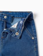 Jean à jambes larges et 4 poches pour bébé fille, bleu – Image 3