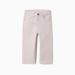 Pantalon slim en sergé à cinq poches pour bébé garçon, beige clair