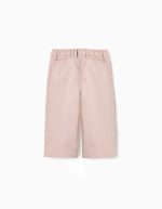 Pantalon en sergé à jambes larges avec poches avant pour bébé fille, rose clair – Image 2